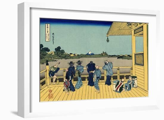 Sazai Hall - 500 Rakan Temples, c.1830-Katsushika Hokusai-Framed Giclee Print