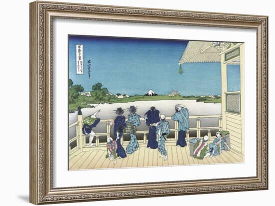 Sazai Hall - 500 Rakanji Temple-Katsushika Hokusai-Framed Art Print