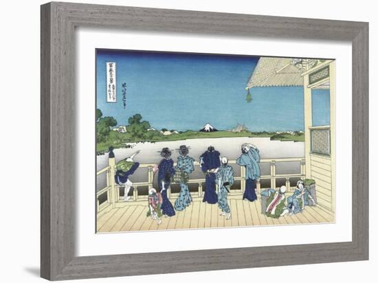 Sazai Hall - 500 Rakanji Temple-Katsushika Hokusai-Framed Art Print