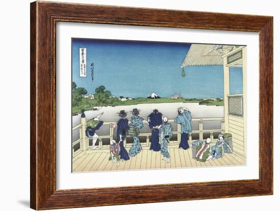 Sazai Hall - 500 Rakanji Temple-Katsushika Hokusai-Framed Art Print