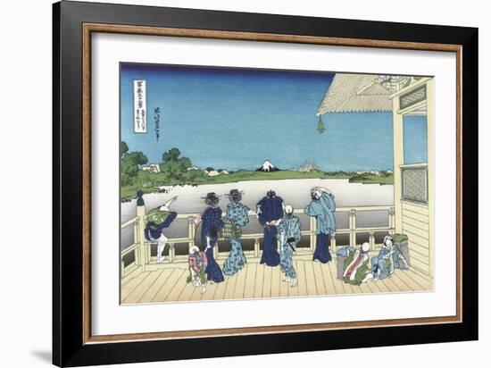 Sazai Hall - 500 Rakanji Temple-Katsushika Hokusai-Framed Art Print