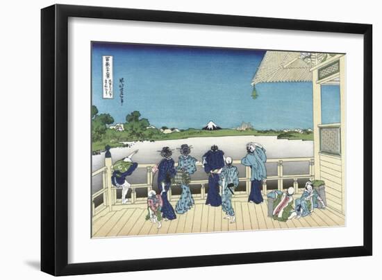 Sazai Hall - 500 Rakanji Temple-Katsushika Hokusai-Framed Art Print