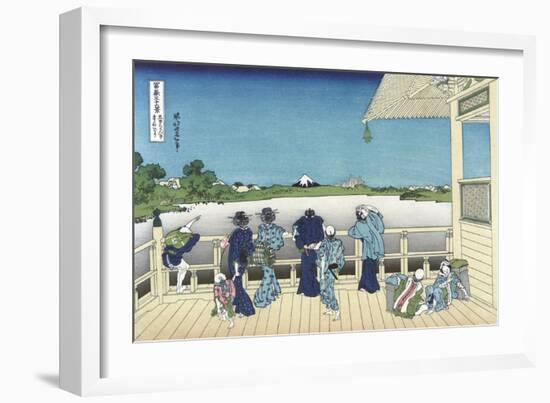 Sazai Hall - 500 Rakanji Temple-Katsushika Hokusai-Framed Art Print