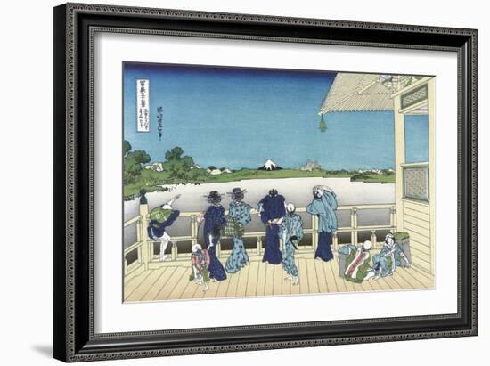 Sazai Hall - 500 Rakanji Temple-Katsushika Hokusai-Framed Art Print