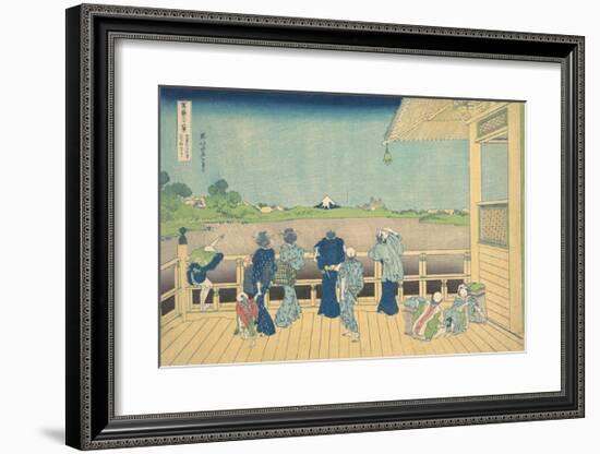 Sazai Hall at the Temple of the Five Hundred Arhats-Katsushika Hokusai-Framed Premium Giclee Print