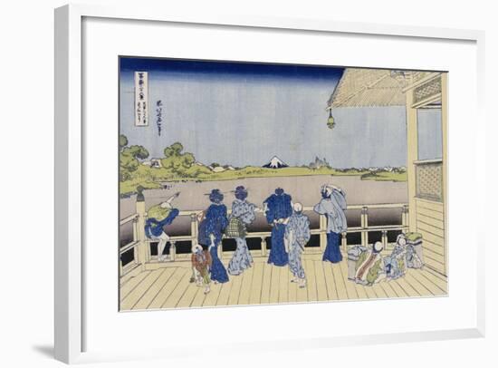 Sazai Hall of Five-Hundred-Rakanji Temple-Katsushika Hokusai-Framed Giclee Print