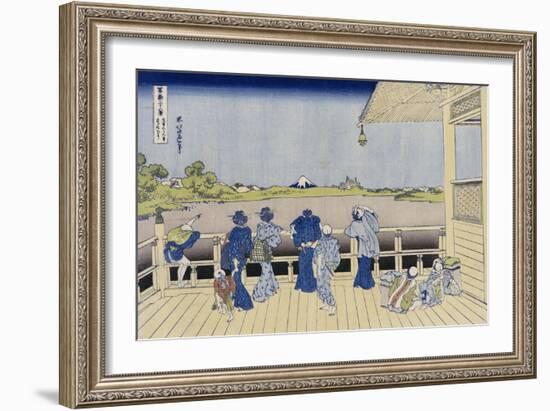 Sazai Hall of Five-Hundred-Rakanji Temple-Katsushika Hokusai-Framed Giclee Print