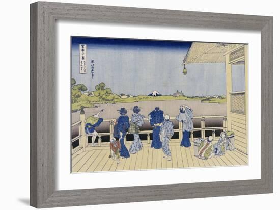 Sazai Hall of Five-Hundred-Rakanji Temple-Katsushika Hokusai-Framed Giclee Print