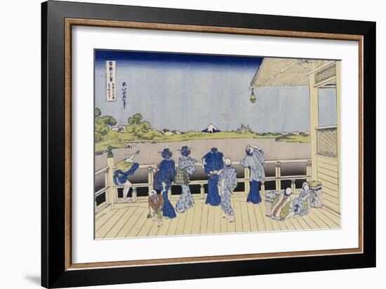 Sazai Hall of Five-Hundred-Rakanji Temple-Katsushika Hokusai-Framed Giclee Print