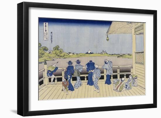 Sazai Hall of Five-Hundred-Rakanji Temple-Katsushika Hokusai-Framed Giclee Print