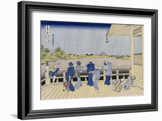 Sazai Hall of Five-Hundred-Rakanji Temple-Katsushika Hokusai-Framed Giclee Print