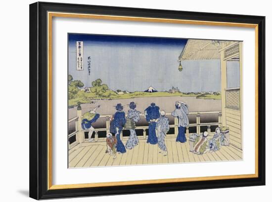 Sazai Hall of Five-Hundred-Rakanji Temple-Katsushika Hokusai-Framed Giclee Print