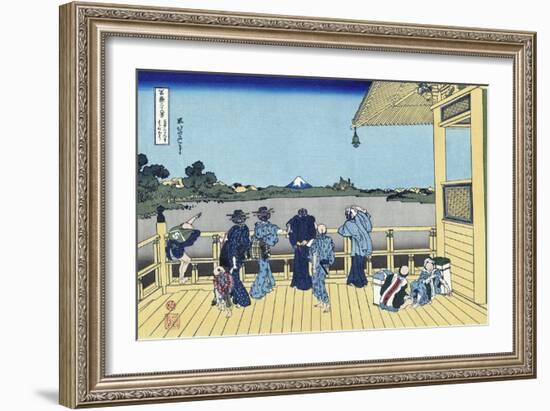 Sazai Hall of the Five Hundred Rakan Temple-Katsushika Hokusai-Framed Giclee Print