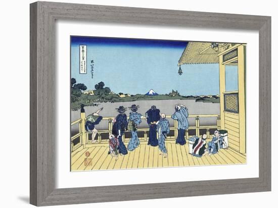 Sazai Hall of the Five Hundred Rakan Temple-Katsushika Hokusai-Framed Giclee Print