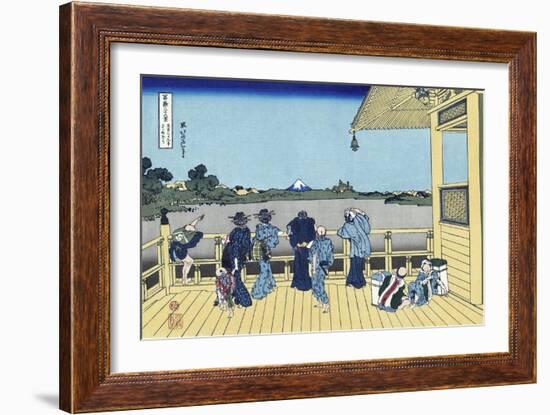 Sazai Hall of the Five Hundred Rakan Temple-Katsushika Hokusai-Framed Giclee Print