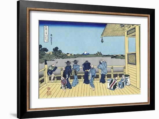 Sazai Hall of the Five Hundred Rakan Temple-Katsushika Hokusai-Framed Giclee Print