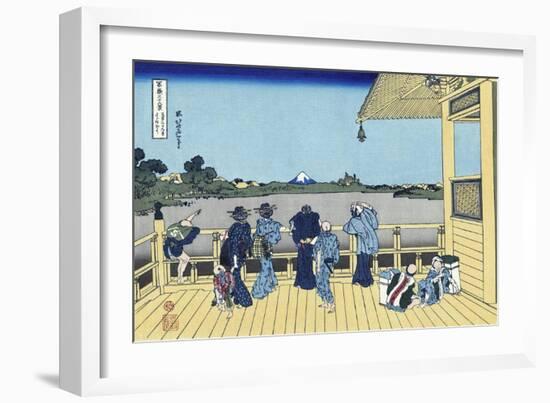 Sazai Hall of the Five Hundred Rakan Temple-Katsushika Hokusai-Framed Giclee Print