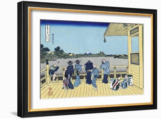 Sazai Hall of the Five Hundred Rakan Temple-Katsushika Hokusai-Framed Giclee Print