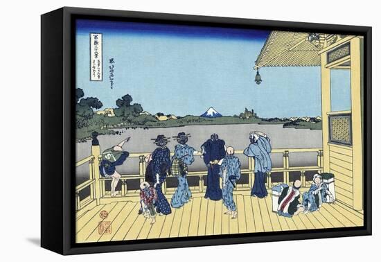 Sazai Hall of the Five Hundred Rakan Temple-Katsushika Hokusai-Framed Premier Image Canvas