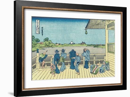 Sazai Hall of the Five-Hundred-Rakan Temple-Katsushika Hokusai-Framed Giclee Print