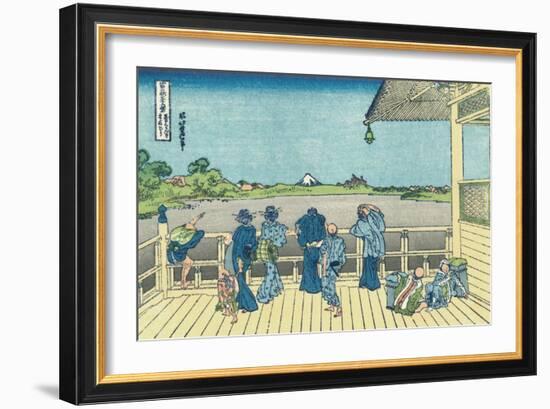 Sazai Hall of the Five-Hundred-Rakan Temple-Katsushika Hokusai-Framed Giclee Print