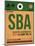 SBA Santa Barbara Luggage Tag I-NaxArt-Mounted Art Print