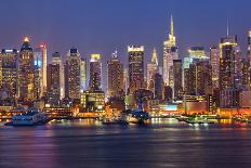 View on Night Manhattan, New York-sborisov-Photographic Print