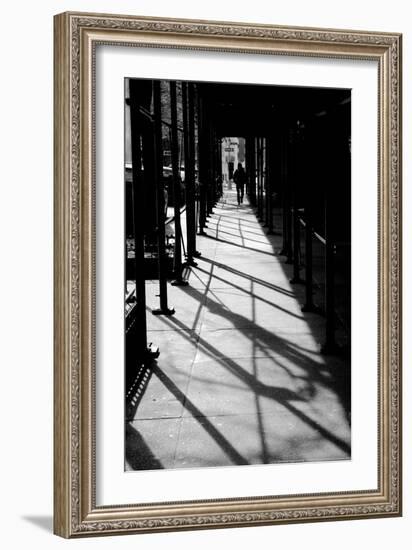 Scaffolding Shadows NYC-null-Framed Photo