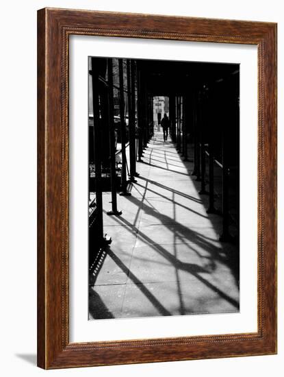 Scaffolding Shadows NYC-null-Framed Photo