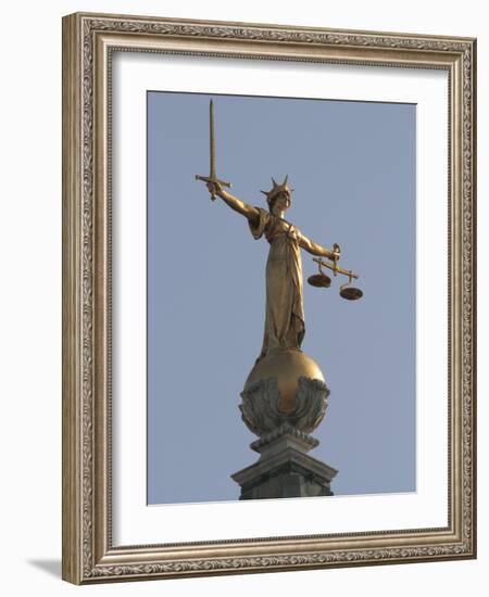 Scales of Justice, Central Criminal Court, Old Bailey, London, England, United Kingdom, Europe-Rolf Richardson-Framed Photographic Print