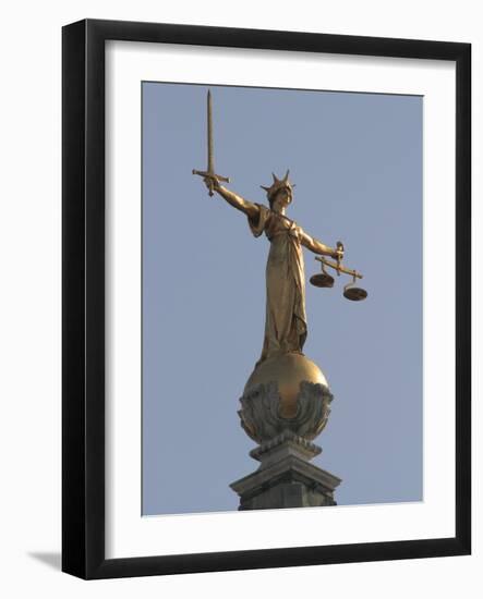 Scales of Justice, Central Criminal Court, Old Bailey, London, England, United Kingdom, Europe-Rolf Richardson-Framed Photographic Print
