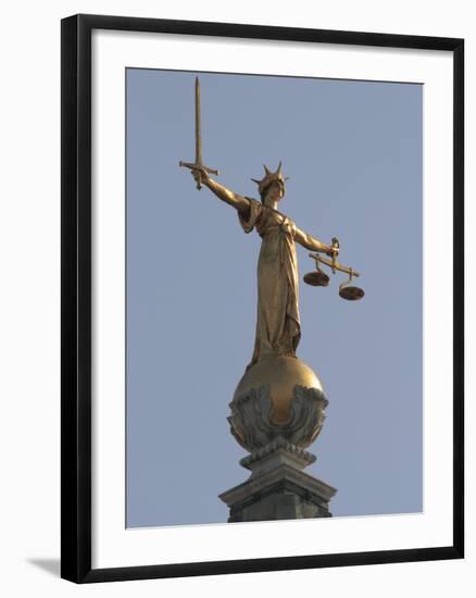 Scales of Justice, Central Criminal Court, Old Bailey, London, England, United Kingdom, Europe-Rolf Richardson-Framed Photographic Print