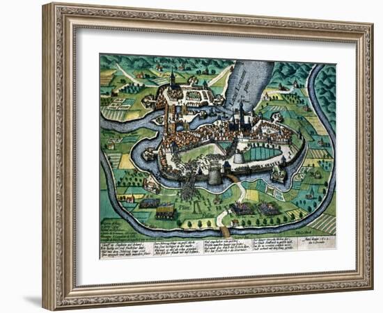 Scaling of Walls of Geneva, Switzerland, by Armies of Duke of Savoy-null-Framed Giclee Print