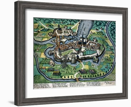 Scaling of Walls of Geneva, Switzerland, by Armies of Duke of Savoy-null-Framed Giclee Print