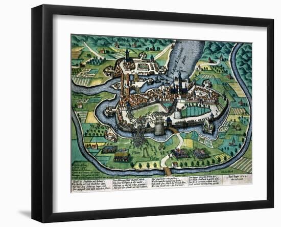 Scaling of Walls of Geneva, Switzerland, by Armies of Duke of Savoy-null-Framed Giclee Print