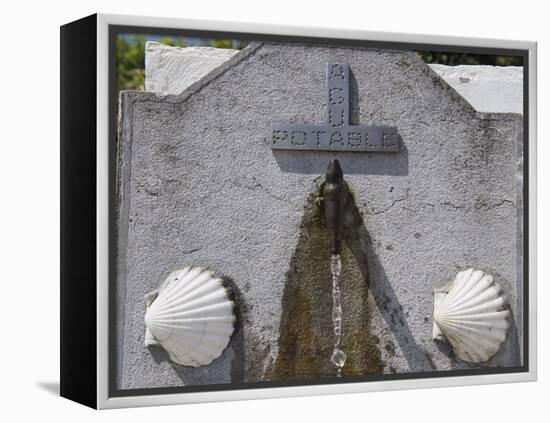 Scallop Shells on a Water Fountain, on the Camino De Santiago, Spain, Europe-Christian Kober-Framed Premier Image Canvas