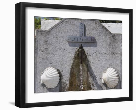 Scallop Shells on a Water Fountain, on the Camino De Santiago, Spain, Europe-Christian Kober-Framed Photographic Print