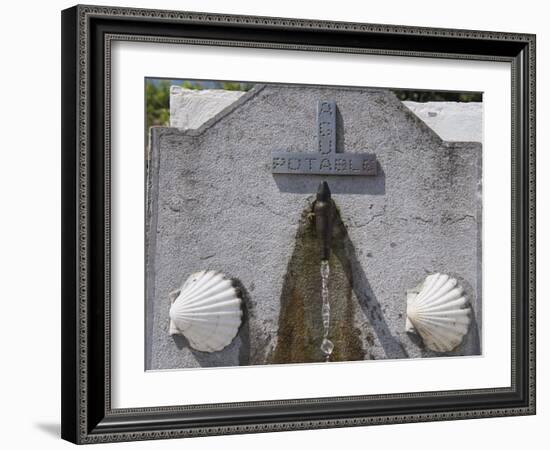 Scallop Shells on a Water Fountain, on the Camino De Santiago, Spain, Europe-Christian Kober-Framed Photographic Print