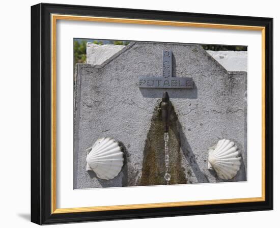 Scallop Shells on a Water Fountain, on the Camino De Santiago, Spain, Europe-Christian Kober-Framed Photographic Print