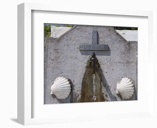 Scallop Shells on a Water Fountain, on the Camino De Santiago, Spain, Europe-Christian Kober-Framed Photographic Print