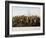 Scalp Dance of Hidatsa Indians, Engraving by Karl Bodmer-null-Framed Giclee Print