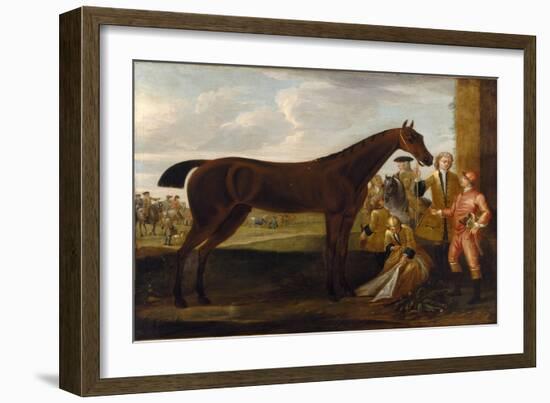 Scamp', a Bay Racehorse Owned by the 3Rd Duke of Devonshire and a Jockey on a Racecourse (Newmarket-John Wootton-Framed Giclee Print