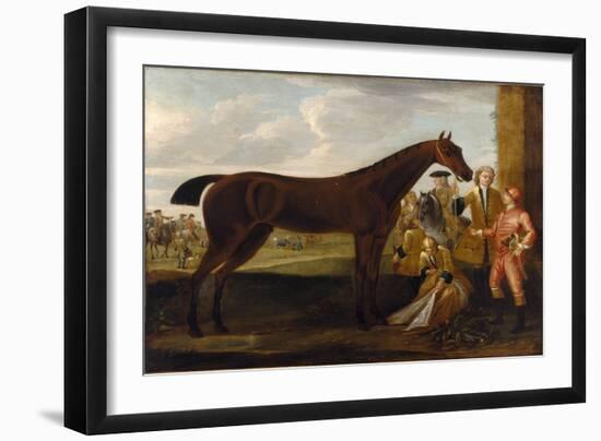 Scamp', a Bay Racehorse Owned by the 3Rd Duke of Devonshire and a Jockey on a Racecourse (Newmarket-John Wootton-Framed Giclee Print