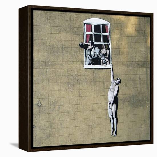 Scandal-Banksy-Framed Premier Image Canvas