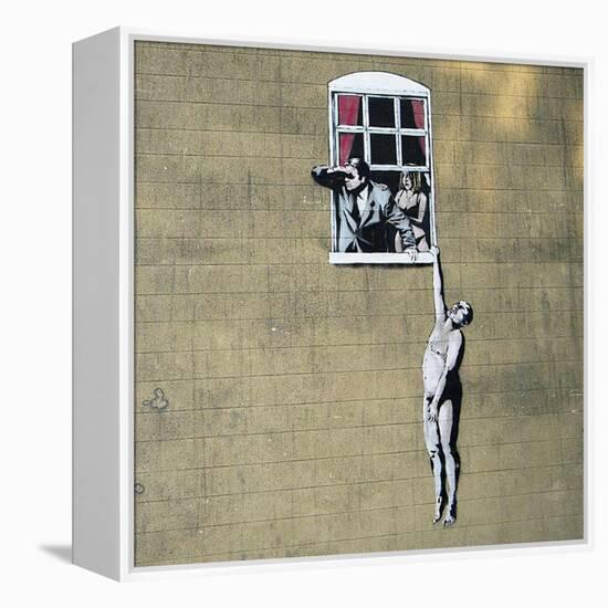 Scandal-Banksy-Framed Premier Image Canvas