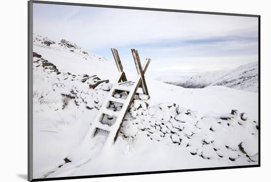 Scandale Pass below Red Screes in the Lake District, England, UK. January 2012-Ashley Cooper-Mounted Photographic Print