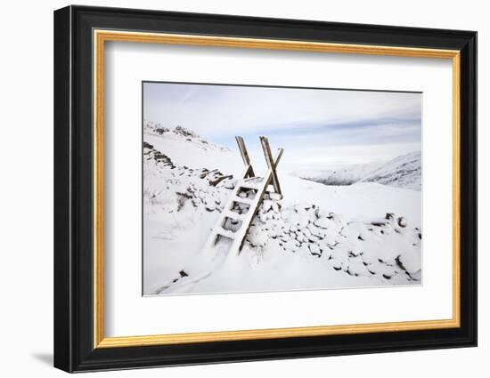 Scandale Pass below Red Screes in the Lake District, England, UK. January 2012-Ashley Cooper-Framed Photographic Print