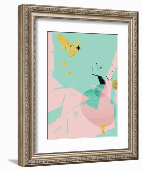 Scandi Abstract Mint Pink-Urban Epiphany-Framed Art Print