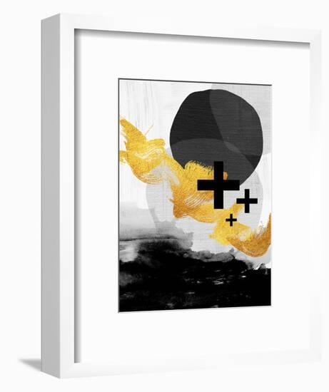 Scandi Black White Gold-Urban Epiphany-Framed Art Print