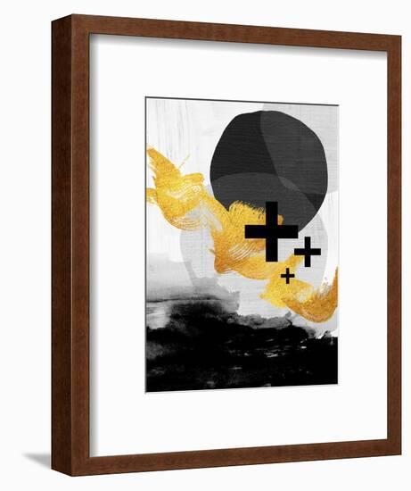 Scandi Black White Gold-Urban Epiphany-Framed Art Print